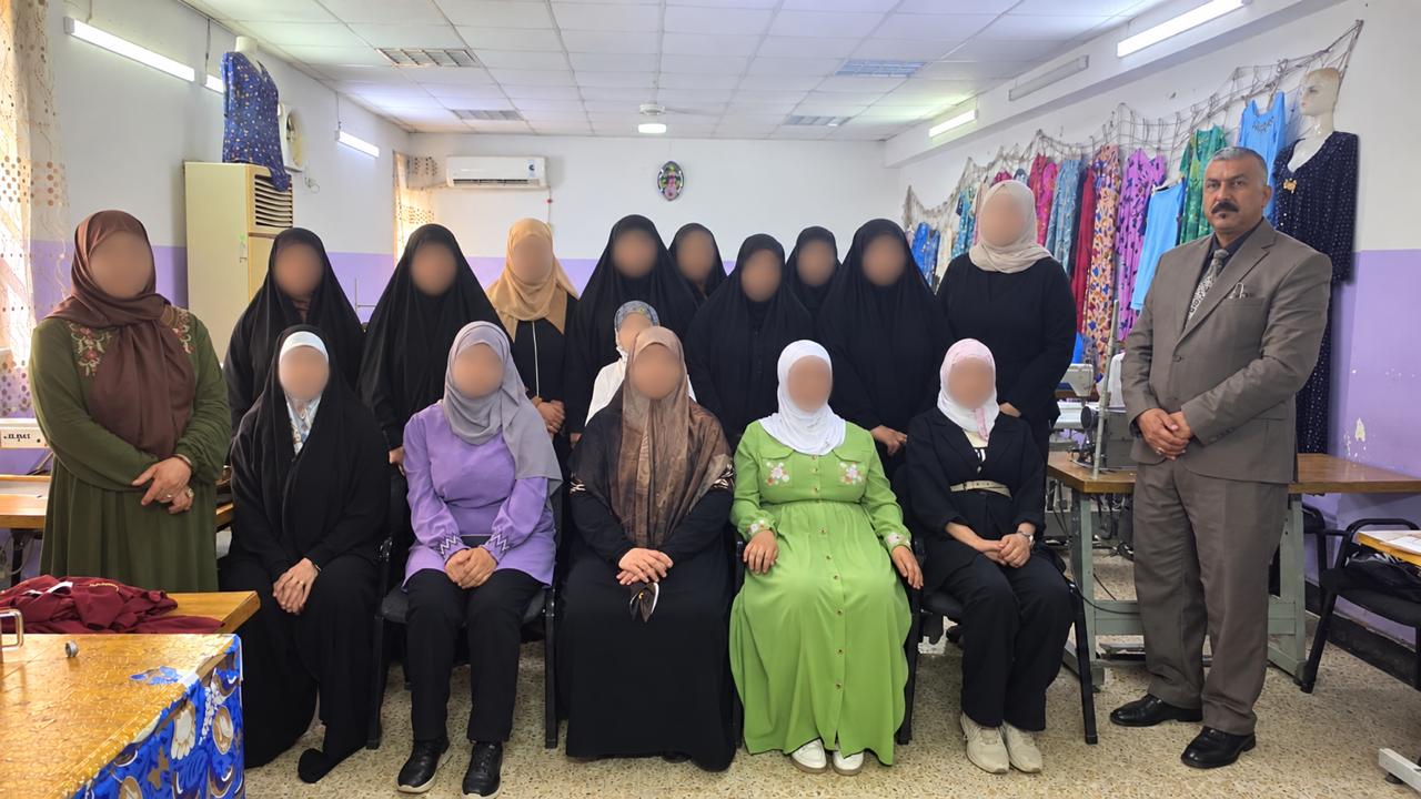 Sewing course at Al-Rusafa — group photo